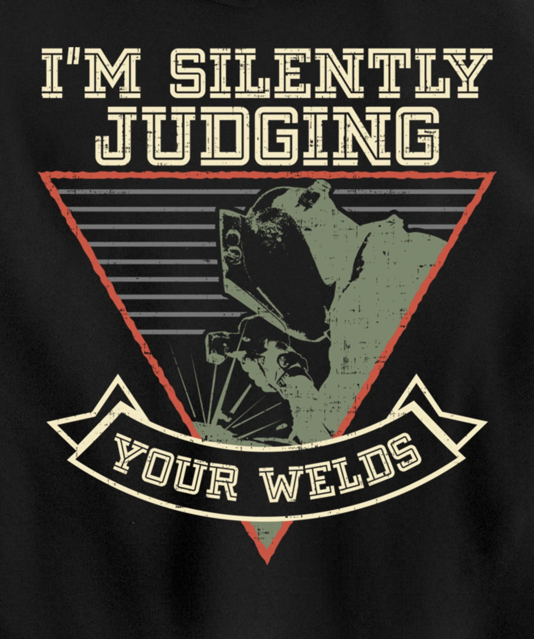 Funny Gift Welder design | I'm Silently Judging Your Welds Pullover Hoodie
