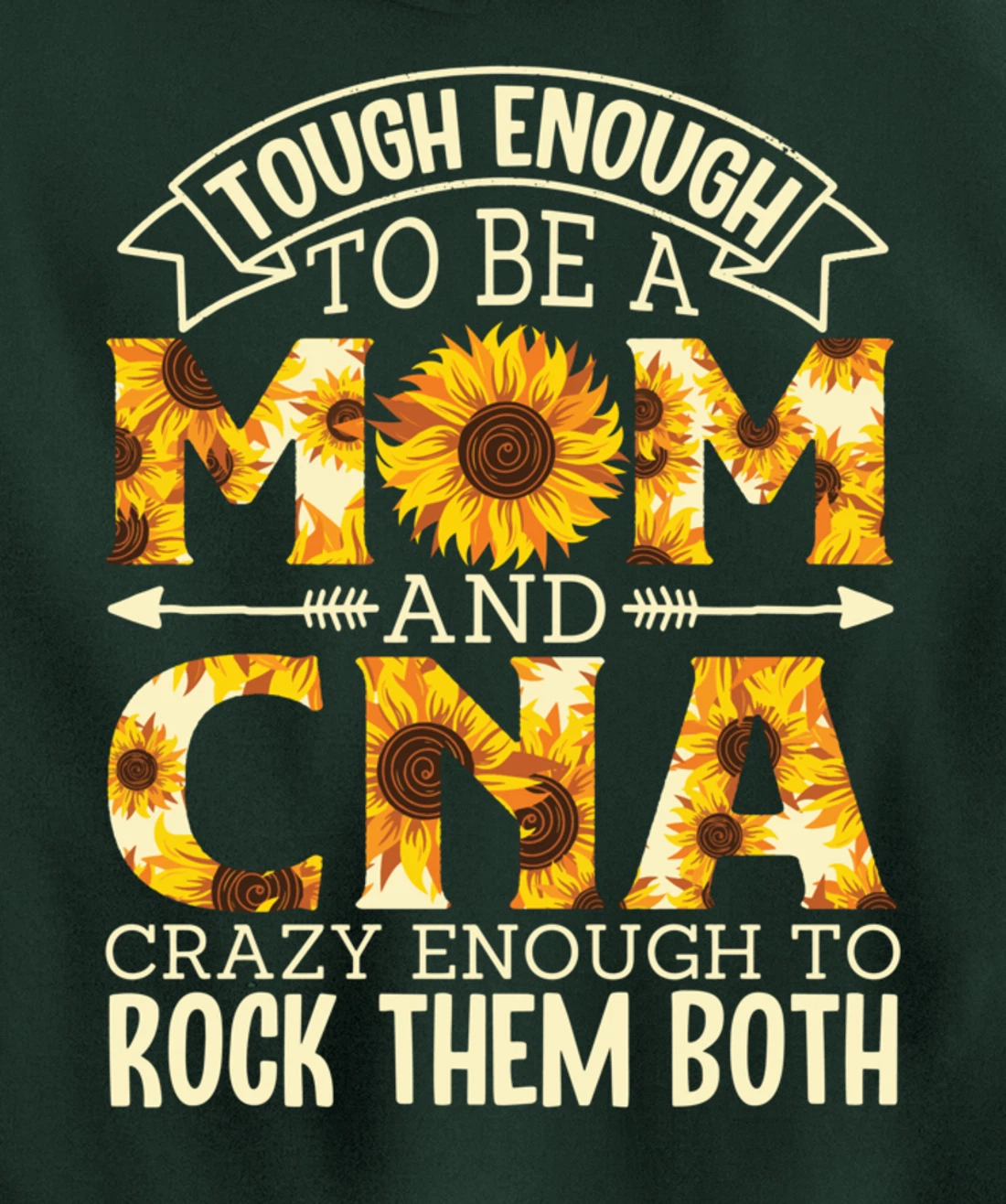 Tough Enough To Be A Mom And Cna Crazy To Rock Them Both Pullover Hoodie