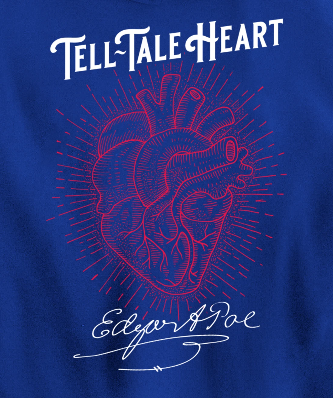 Edgar Allan Poe Tell-Tale Heart Literary Pullover Hoodie