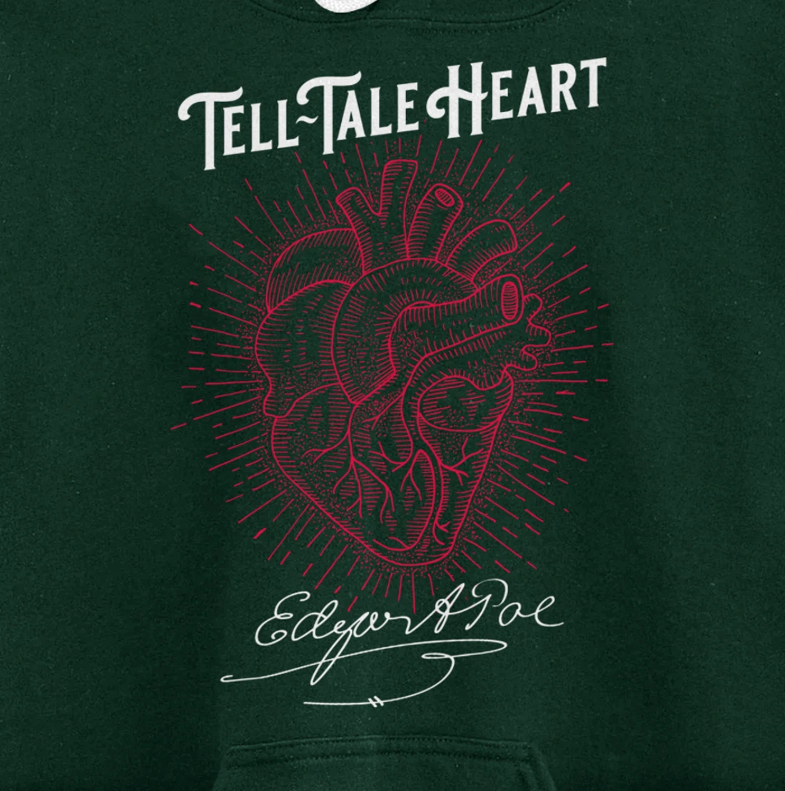 Edgar Allan Poe Tell-Tale Heart Literary Pullover Hoodie
