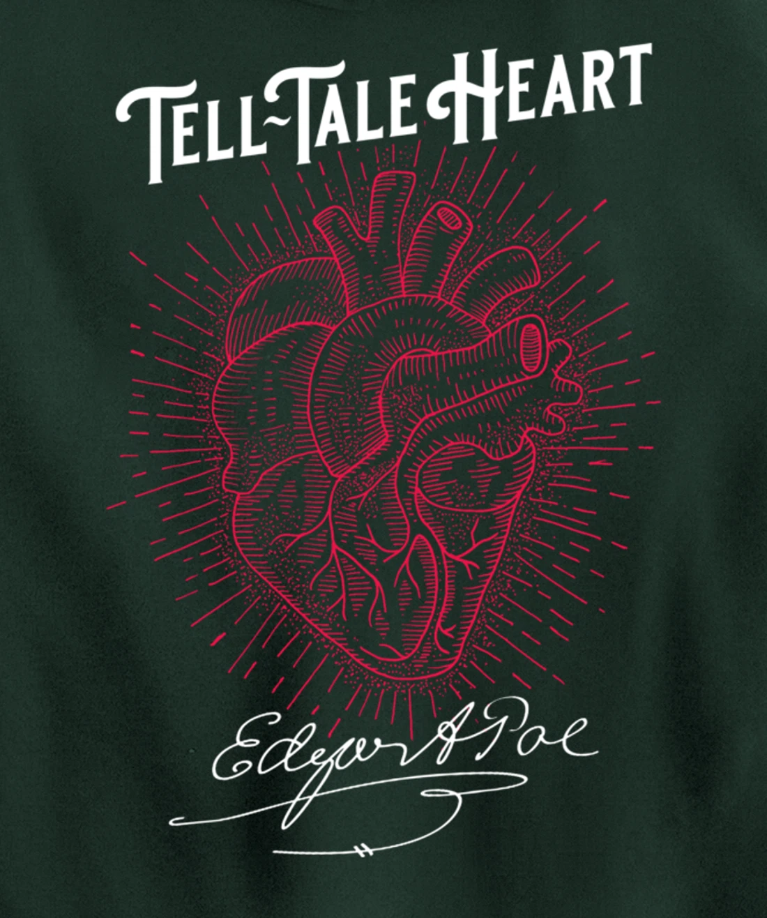 Edgar Allan Poe Tell-Tale Heart Literary Pullover Hoodie