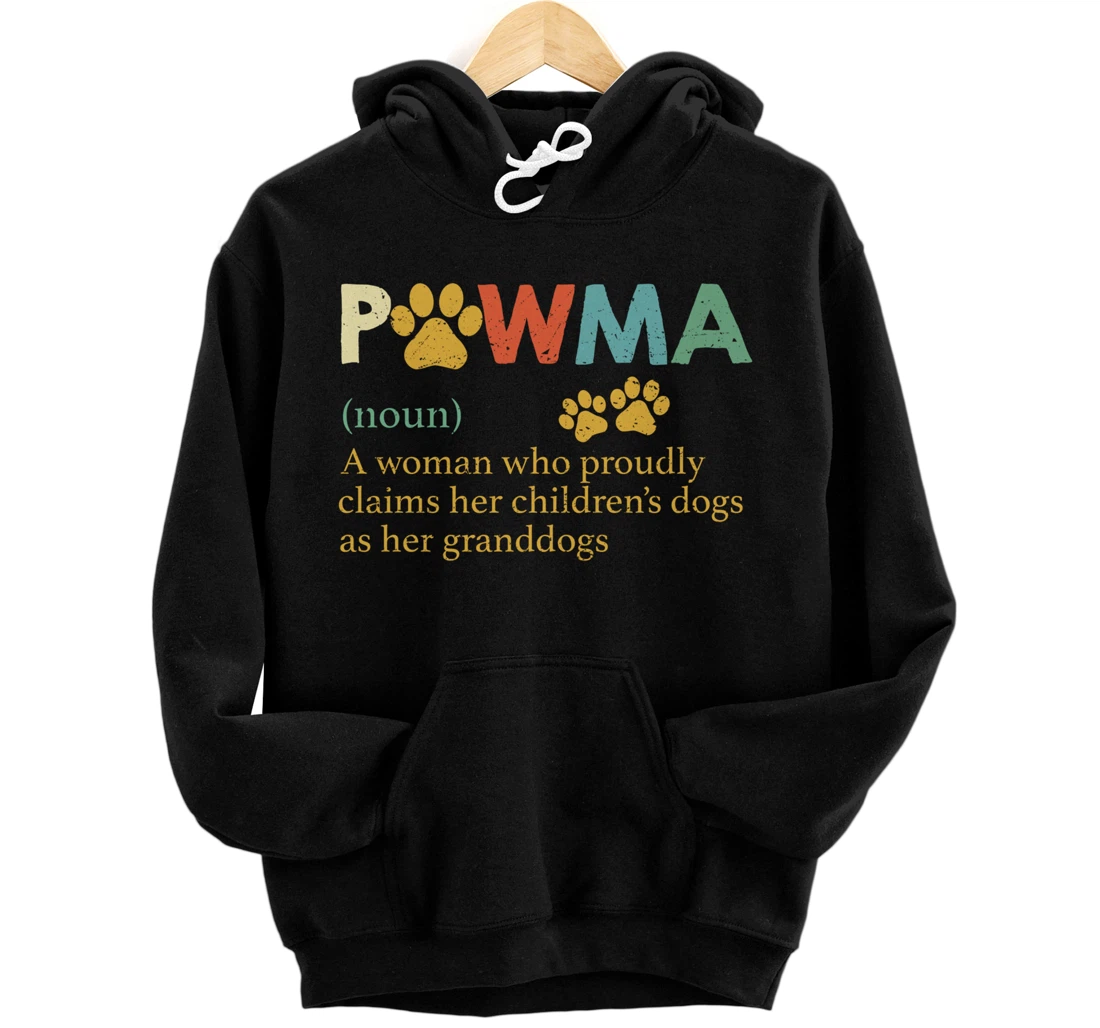 Vintage Pawma Definition Dog Grandma Aunt Mom Dog Lover Gift Pullover Hoodie