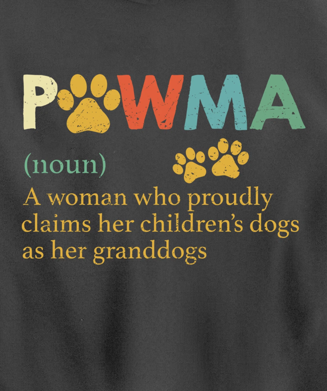 Vintage Pawma Definition Dog Grandma Aunt Mom Dog Lover Gift Pullover Hoodie