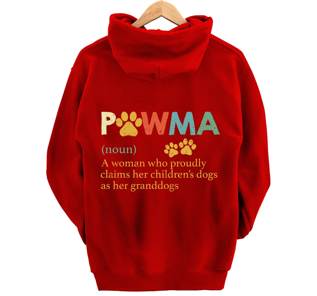 Vintage Pawma Definition Dog Grandma Aunt Mom Dog Lover Gift Pullover Hoodie