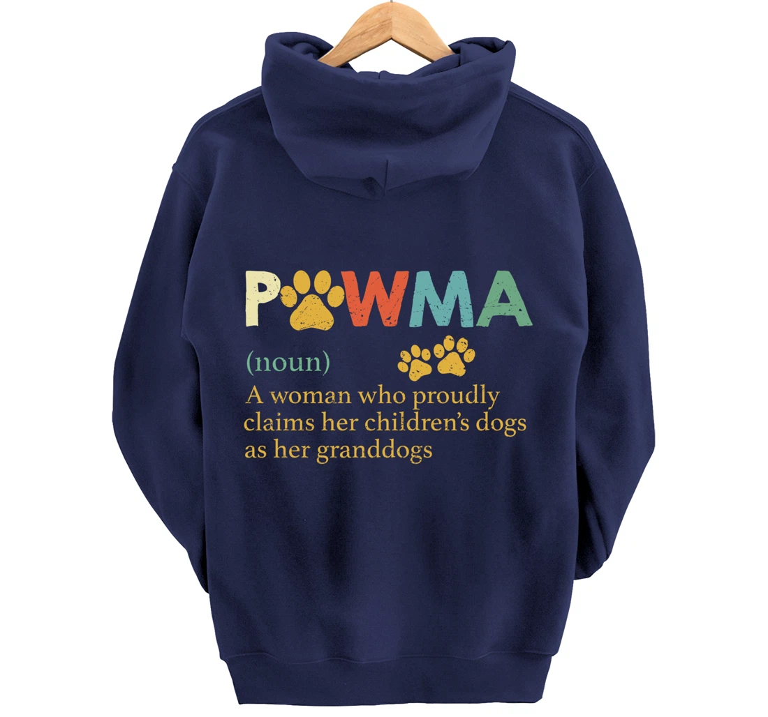 Vintage Pawma Definition Dog Grandma Aunt Mom Dog Lover Gift Pullover Hoodie