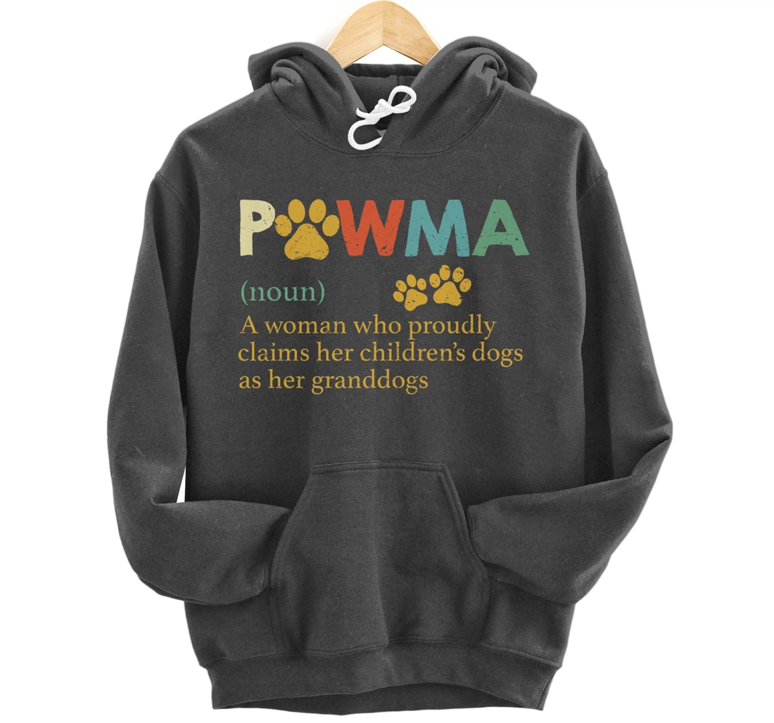 Vintage Pawma Definition Dog Grandma Aunt Mom Dog Lover Gift Pullover Hoodie