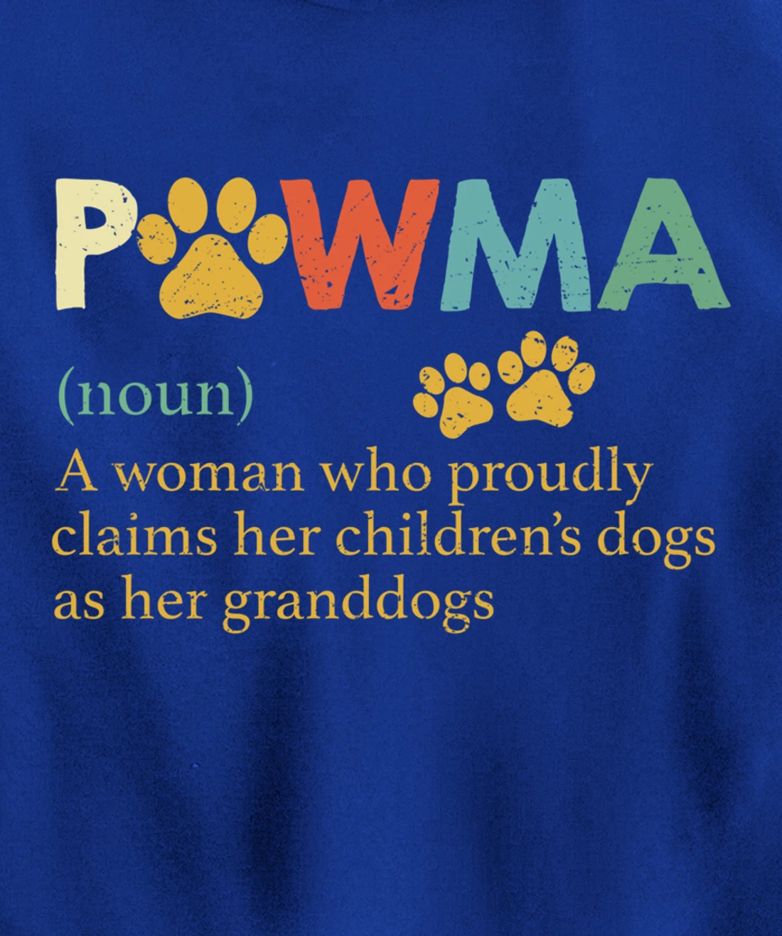 Vintage Pawma Definition Dog Grandma Aunt Mom Dog Lover Gift Pullover Hoodie