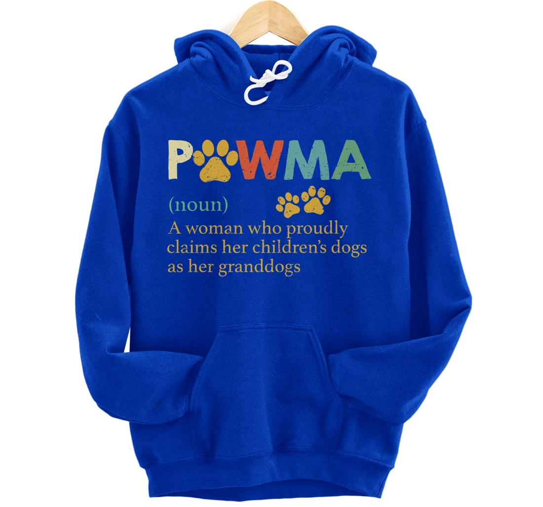 Vintage Pawma Definition Dog Grandma Aunt Mom Dog Lover Gift Pullover Hoodie