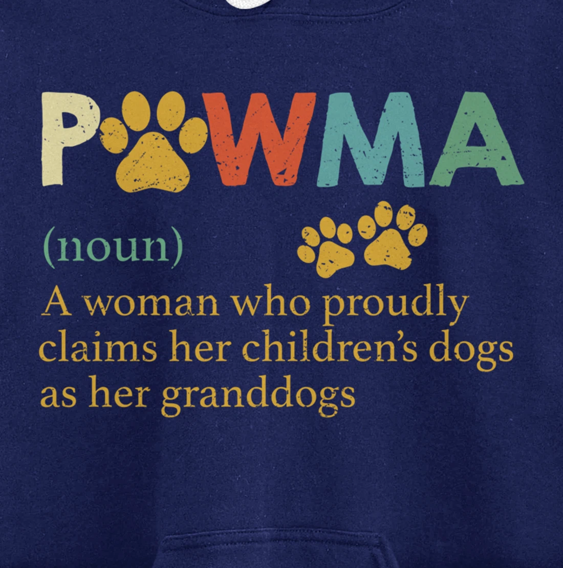 Vintage Pawma Definition Dog Grandma Aunt Mom Dog Lover Gift Pullover Hoodie