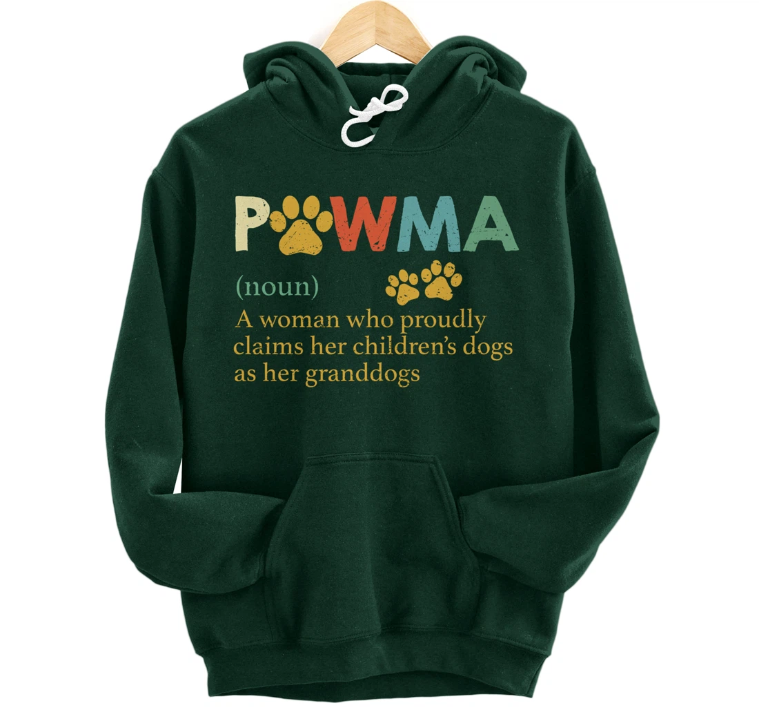 Vintage Pawma Definition Dog Grandma Aunt Mom Dog Lover Gift Pullover Hoodie