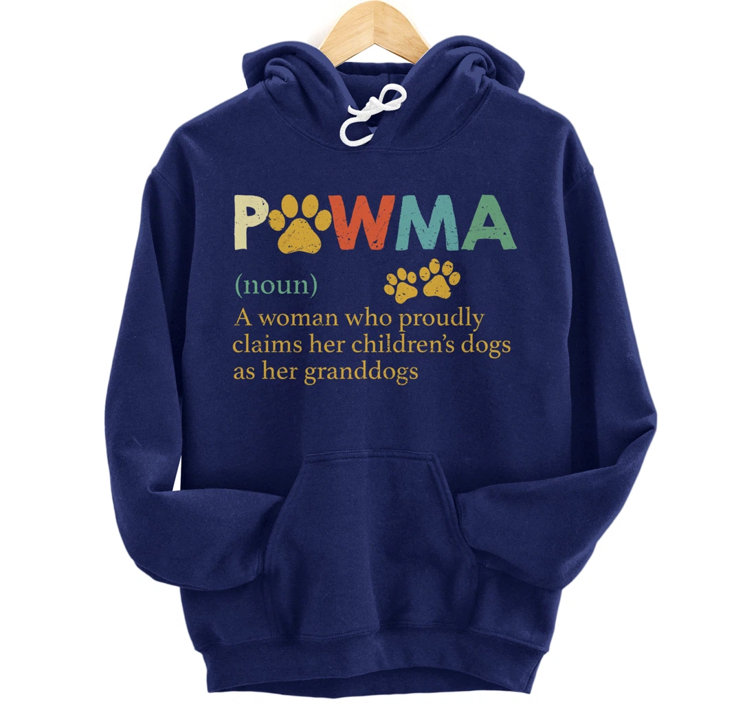 Vintage Pawma Definition Dog Grandma Aunt Mom Dog Lover Gift Pullover Hoodie