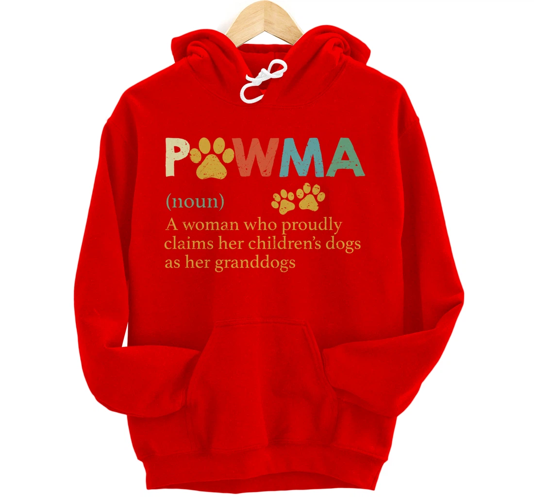 Vintage Pawma Definition Dog Grandma Aunt Mom Dog Lover Gift Pullover Hoodie