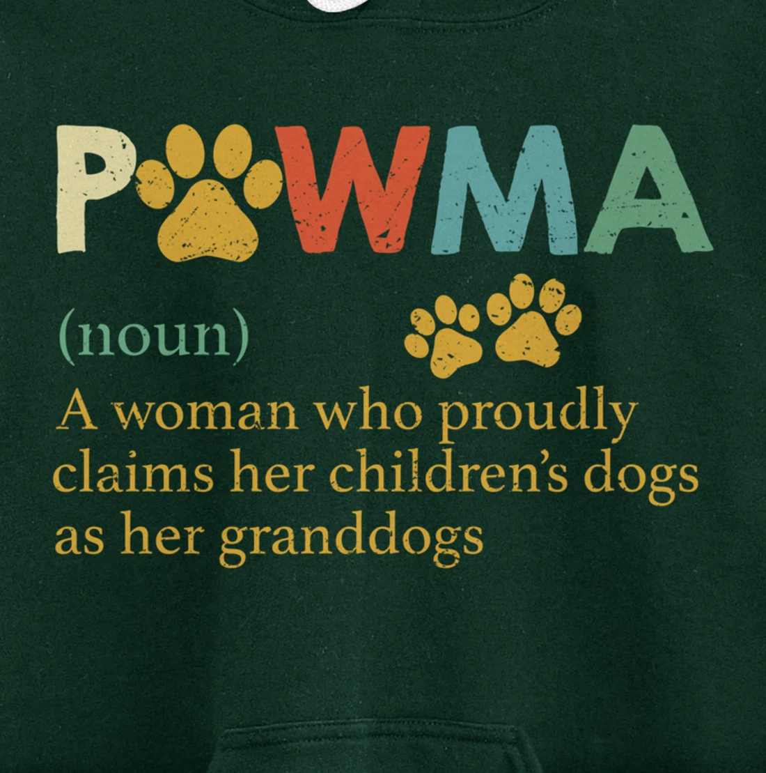 Vintage Pawma Definition Dog Grandma Aunt Mom Dog Lover Gift Pullover Hoodie