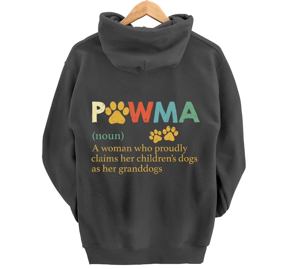 Vintage Pawma Definition Dog Grandma Aunt Mom Dog Lover Gift Pullover Hoodie
