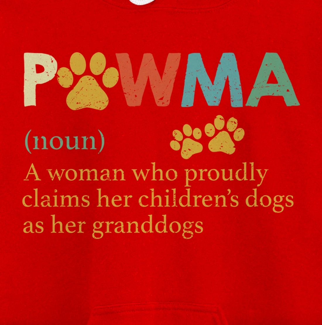 Vintage Pawma Definition Dog Grandma Aunt Mom Dog Lover Gift Pullover Hoodie