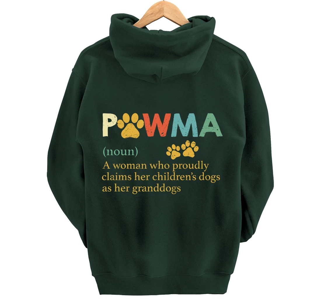 Vintage Pawma Definition Dog Grandma Aunt Mom Dog Lover Gift Pullover Hoodie