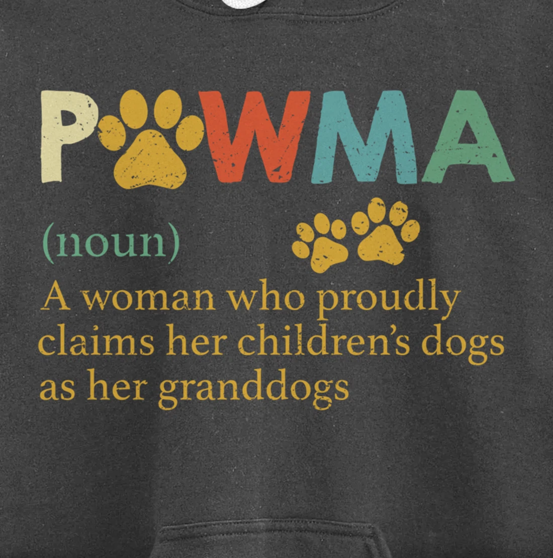 Vintage Pawma Definition Dog Grandma Aunt Mom Dog Lover Gift Pullover Hoodie