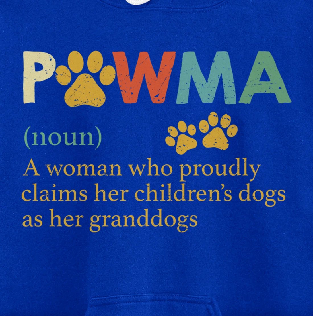 Vintage Pawma Definition Dog Grandma Aunt Mom Dog Lover Gift Pullover Hoodie