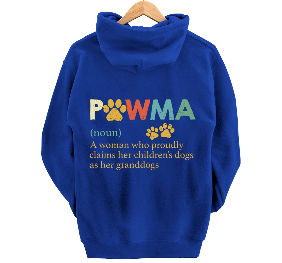 Vintage Pawma Definition Dog Grandma Aunt Mom Dog Lover Gift Pullover Hoodie