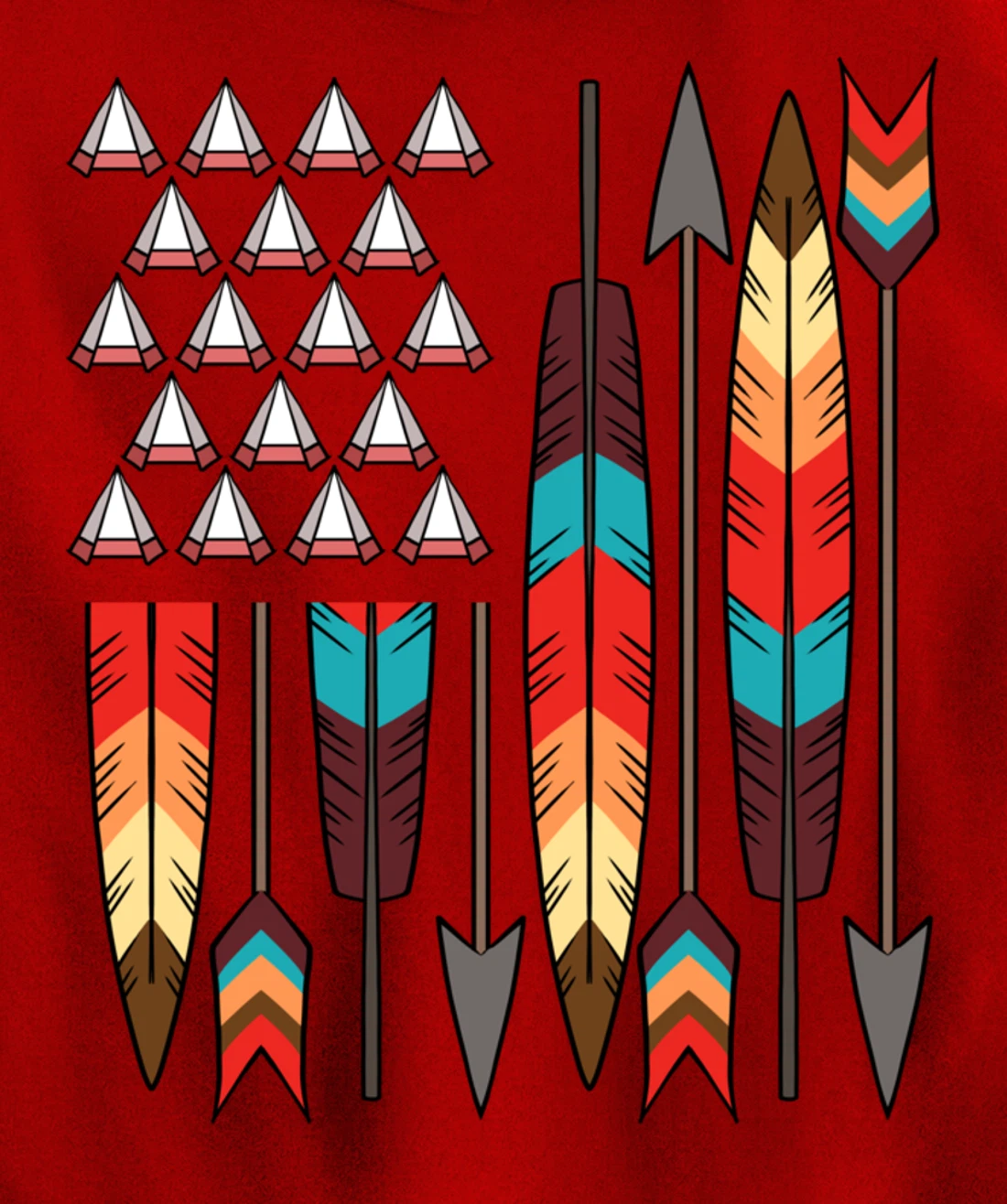 Native American Pride USA Flag Jersey Pullover Hoodie