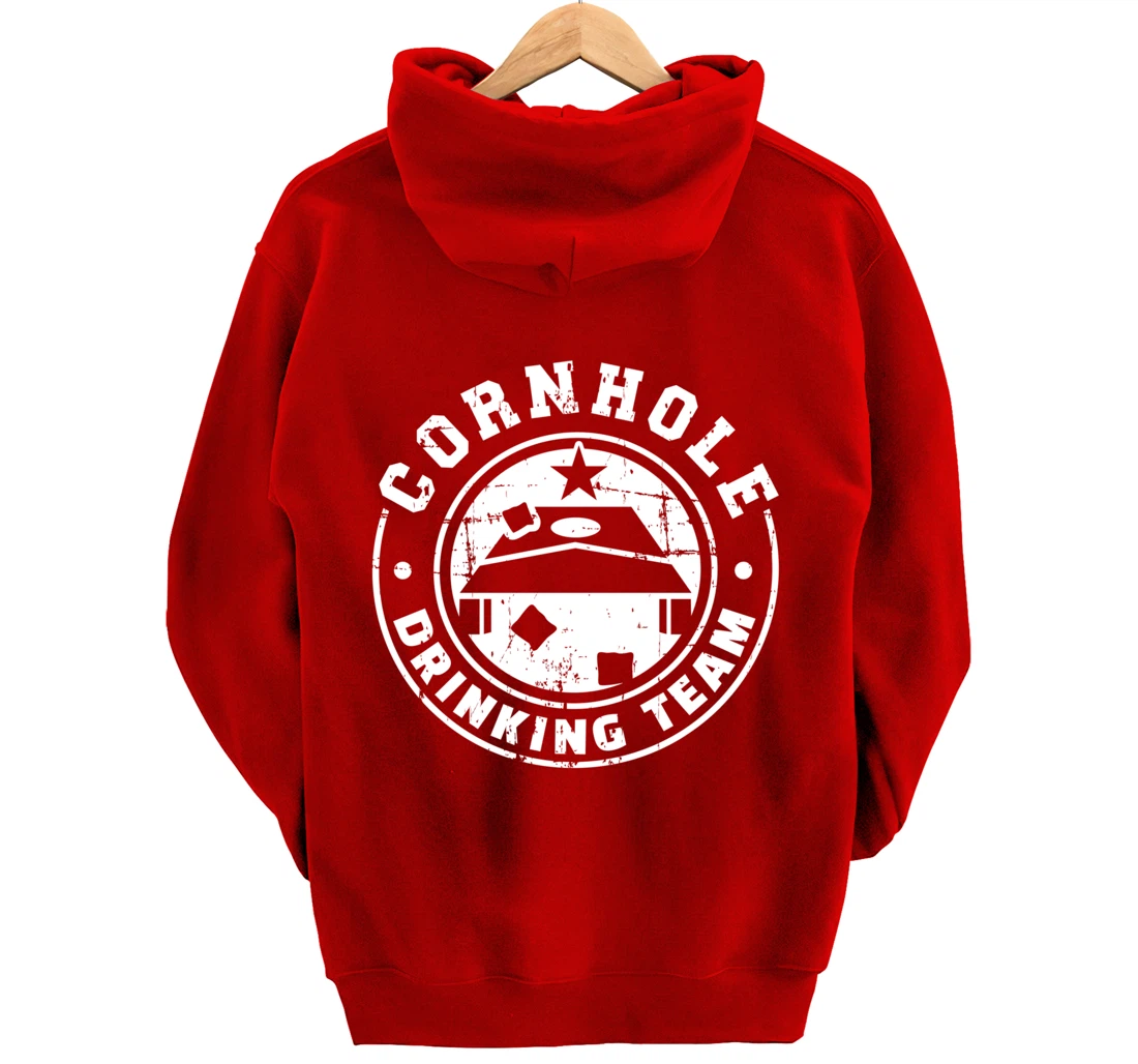Cornhole Drinking Team Pullover Hoodie