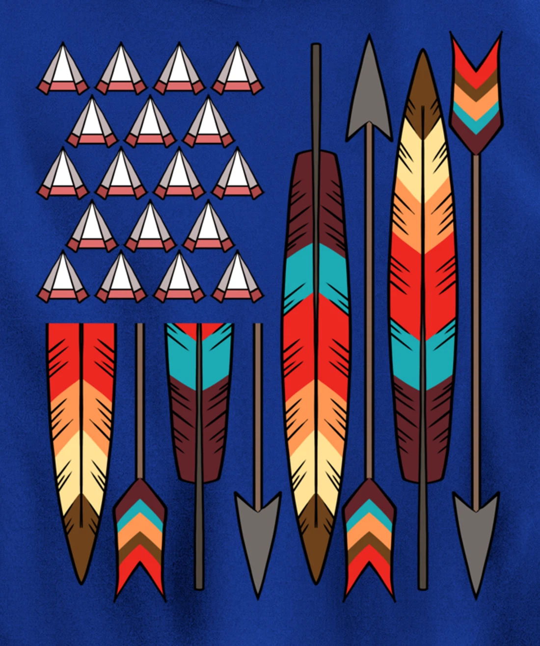 Native American Pride USA Flag Jersey Pullover Hoodie