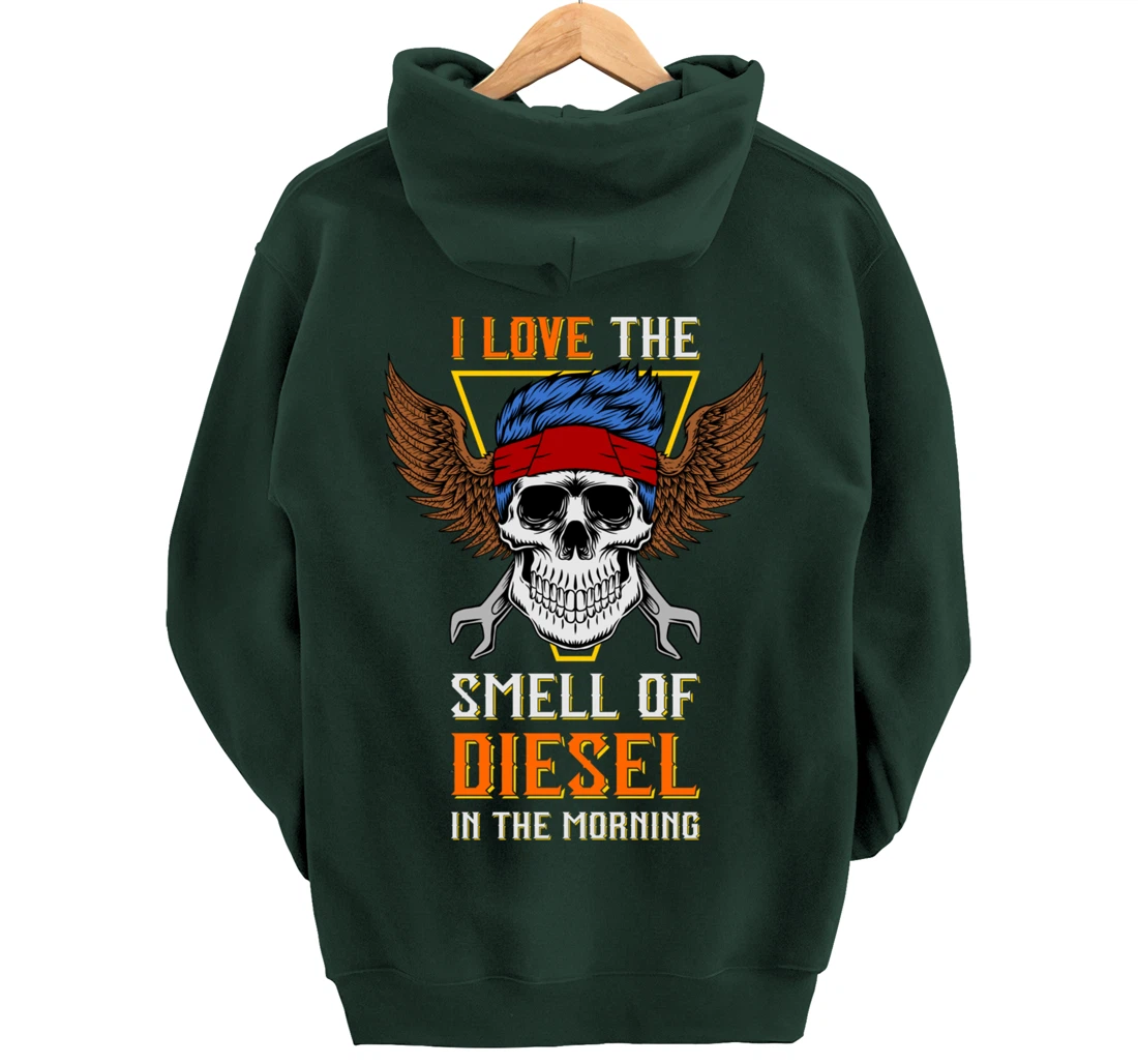 I Love the Smell of Diesel in the Morning - Truck Driver Pullover Hoodie
