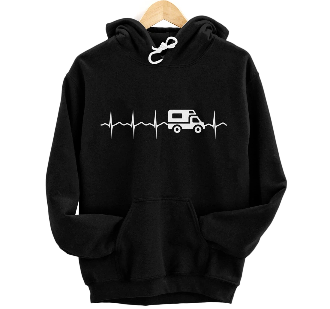 Camping EKG campervan Motorhome Pullover Hoodie