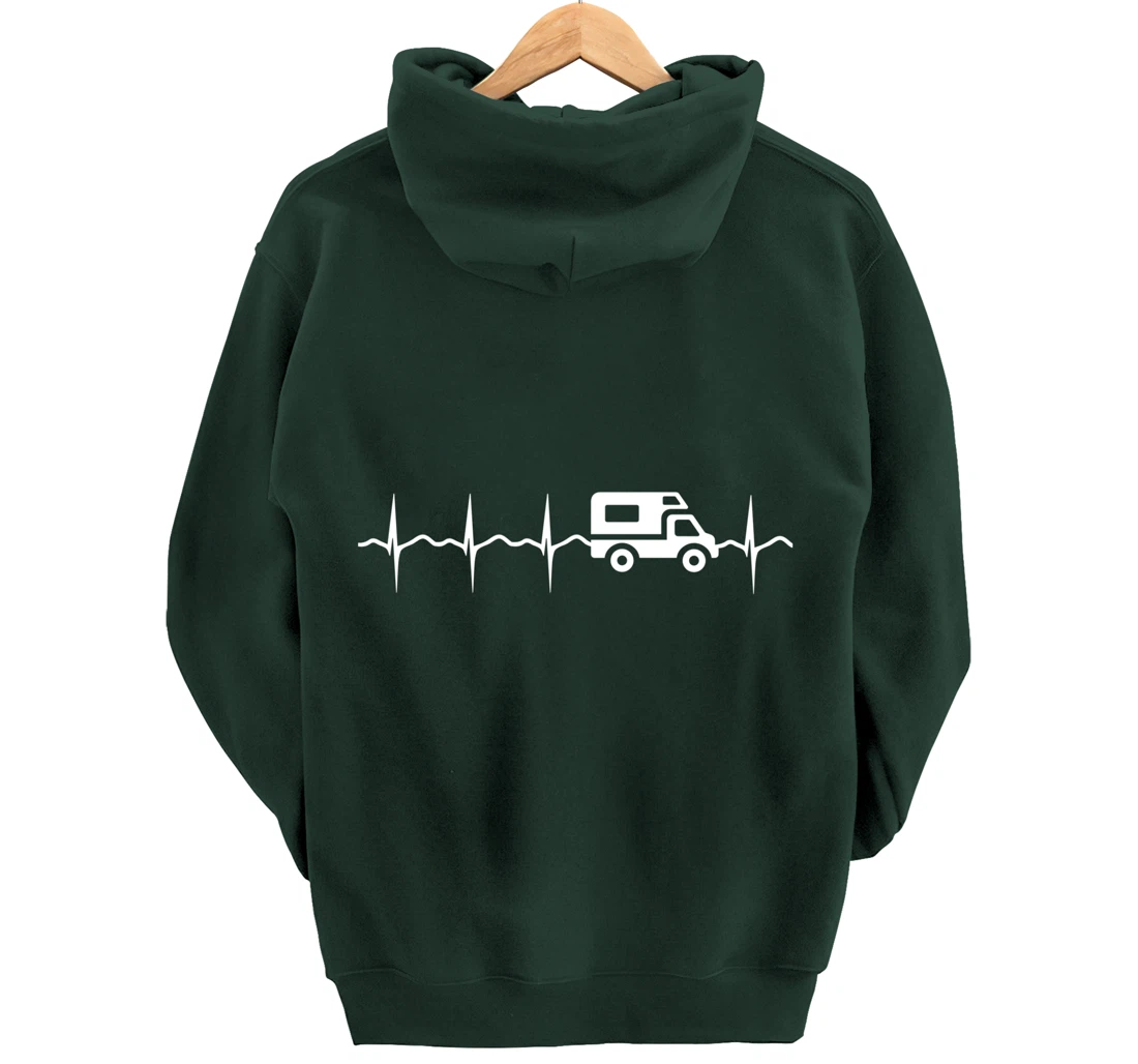 Camping EKG campervan Motorhome Pullover Hoodie