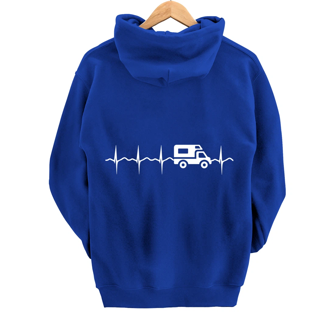 Camping EKG campervan Motorhome Pullover Hoodie