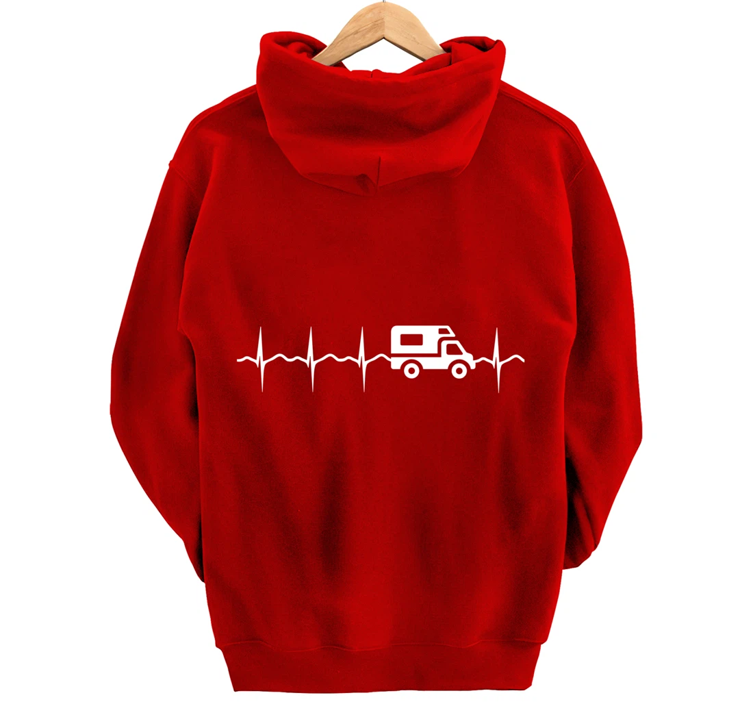 Camping EKG campervan Motorhome Pullover Hoodie