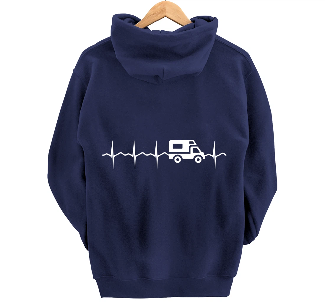 Camping EKG campervan Motorhome Pullover Hoodie