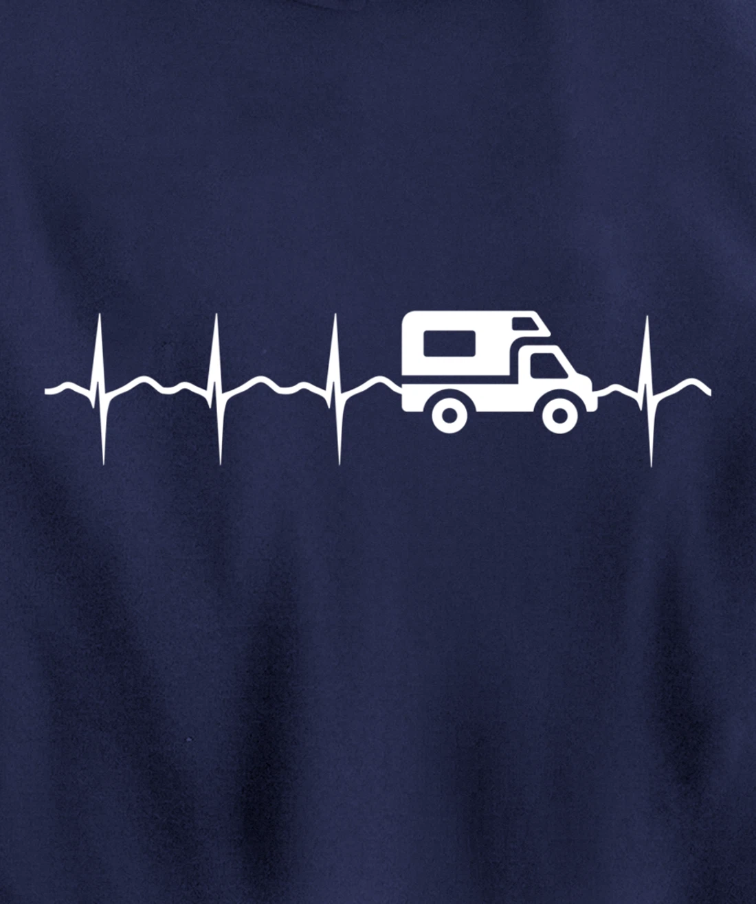 Camping EKG campervan Motorhome Pullover Hoodie