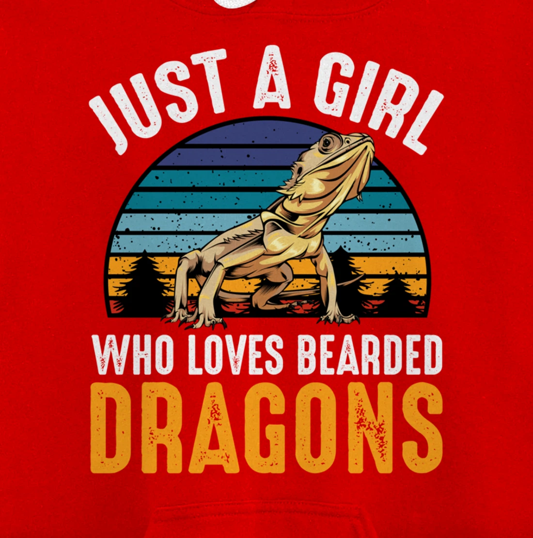 Just a Girl Who Loves Bearded Dragons Lizard Gecko Cute Pullover Hoodie