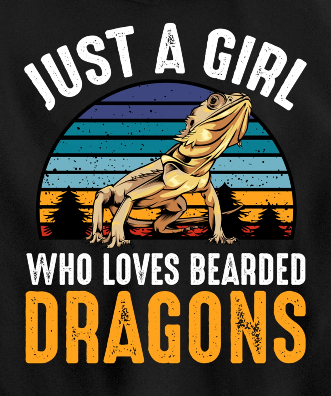 Just a Girl Who Loves Bearded Dragons Lizard Gecko Cute Pullover Hoodie