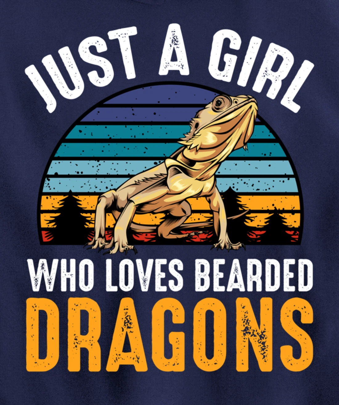 Just a Girl Who Loves Bearded Dragons Lizard Gecko Cute Pullover Hoodie