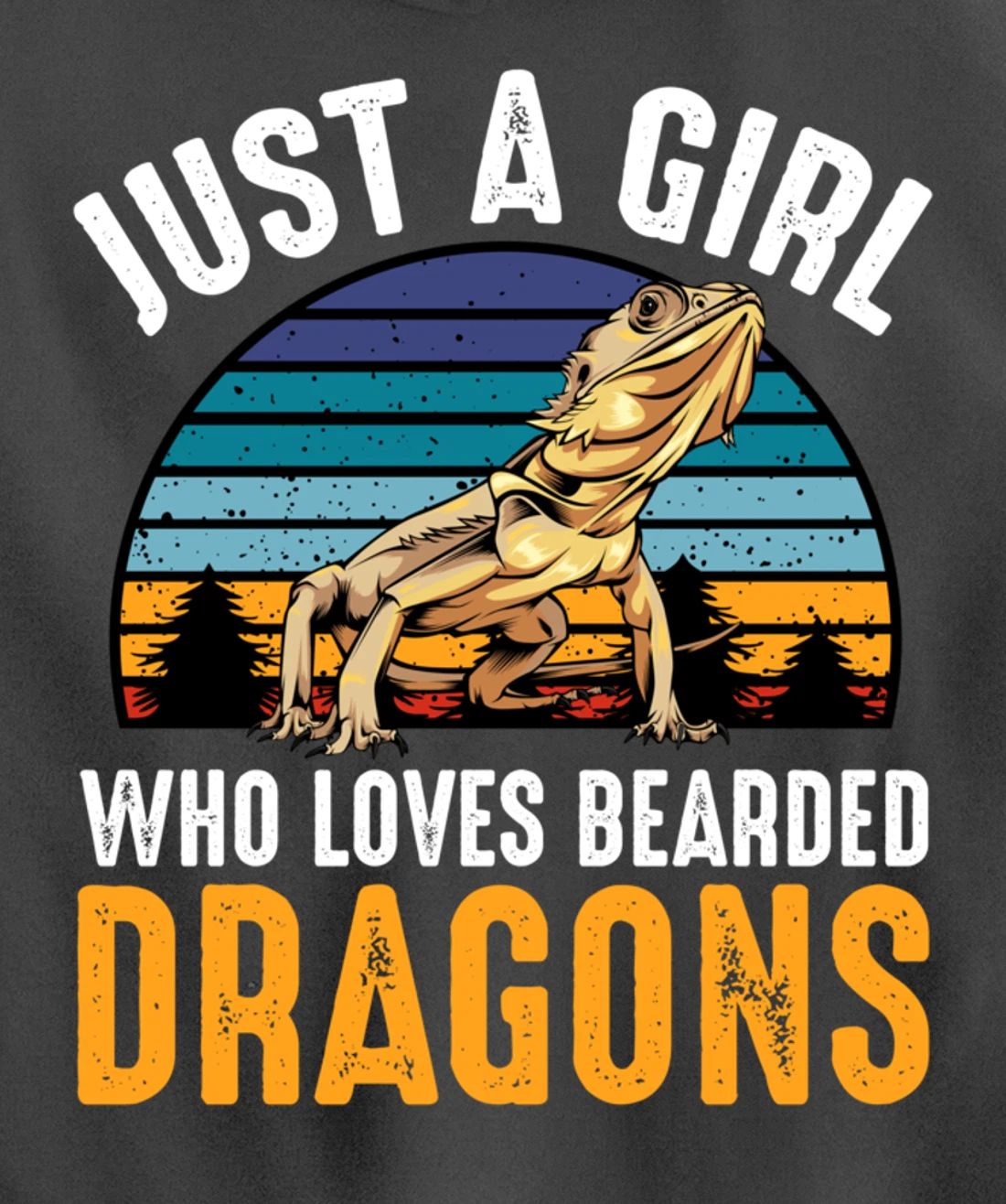 Just a Girl Who Loves Bearded Dragons Lizard Gecko Cute Pullover Hoodie
