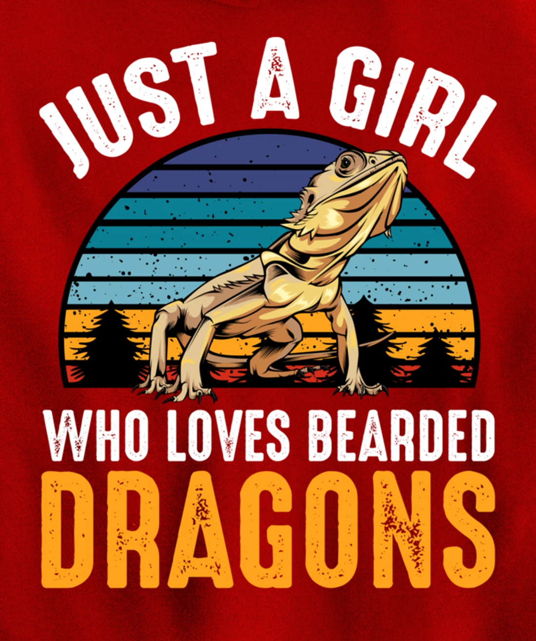 Just a Girl Who Loves Bearded Dragons Lizard Gecko Cute Pullover Hoodie