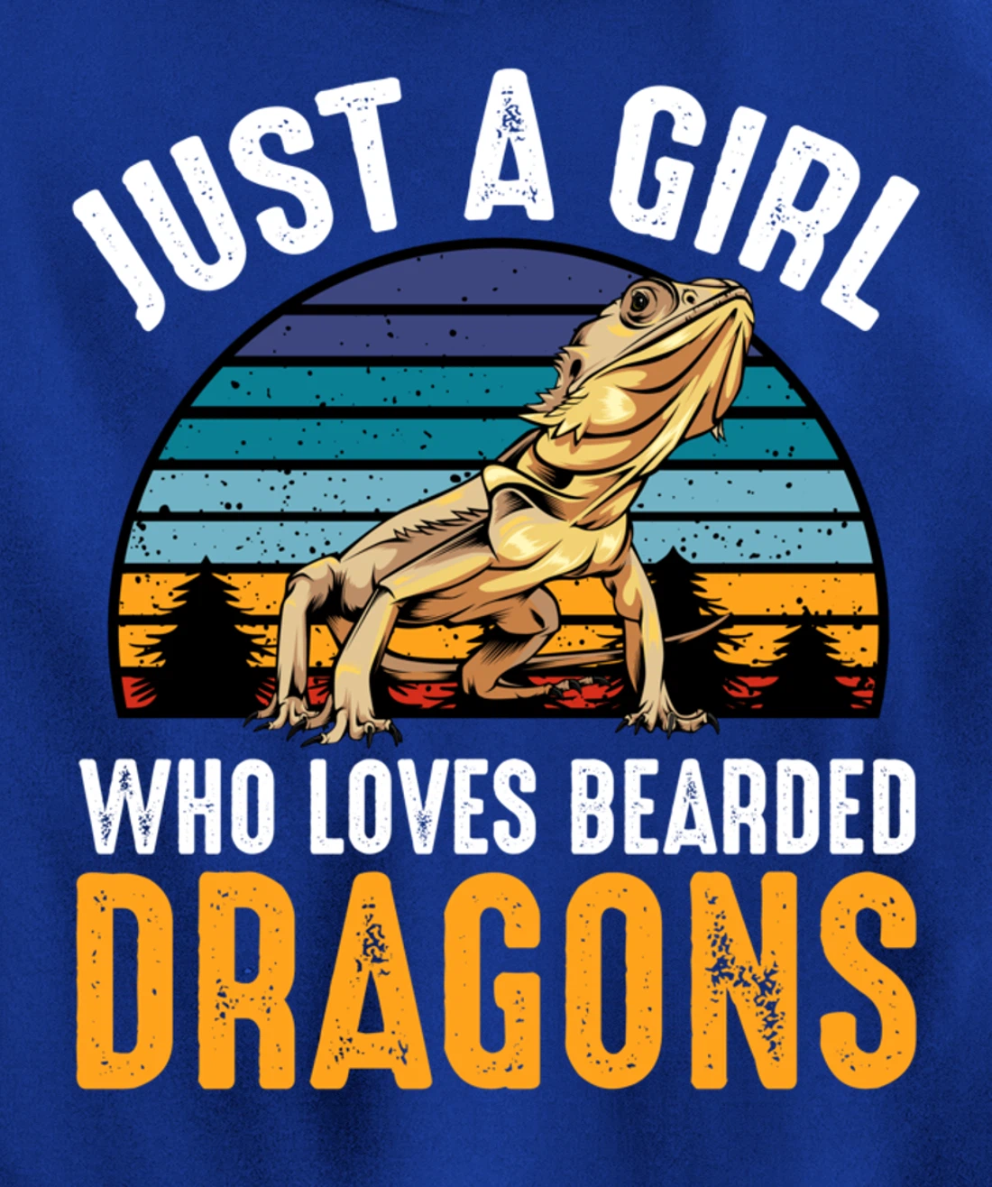 Just a Girl Who Loves Bearded Dragons Lizard Gecko Cute Pullover Hoodie