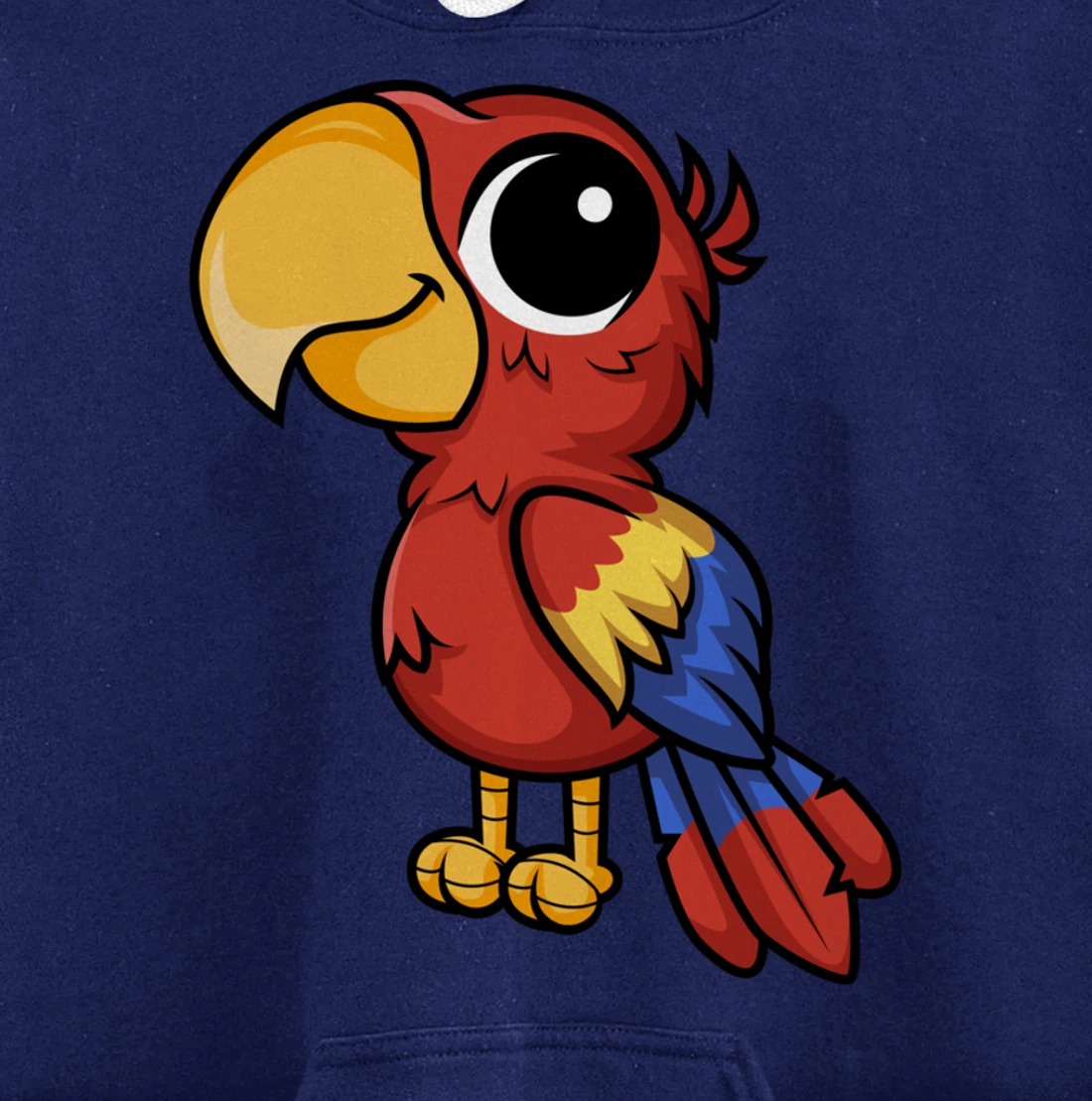 Macaw Parrot Anime Chibi Kawaii Japanese Funny Design Pullover Hoodie