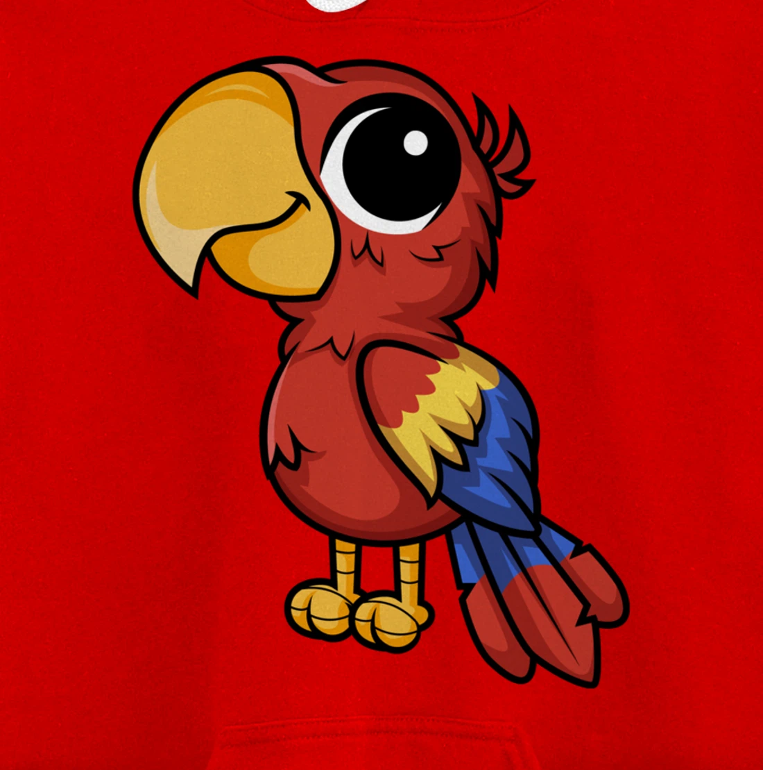 Macaw Parrot Anime Chibi Kawaii Japanese Funny Design Pullover Hoodie