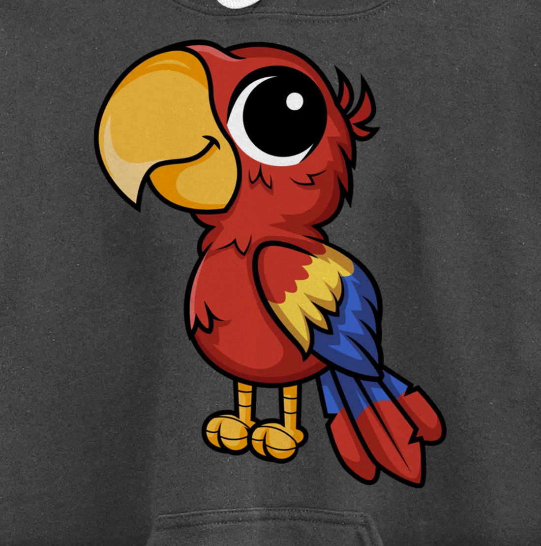 Macaw Parrot Anime Chibi Kawaii Japanese Funny Design Pullover Hoodie
