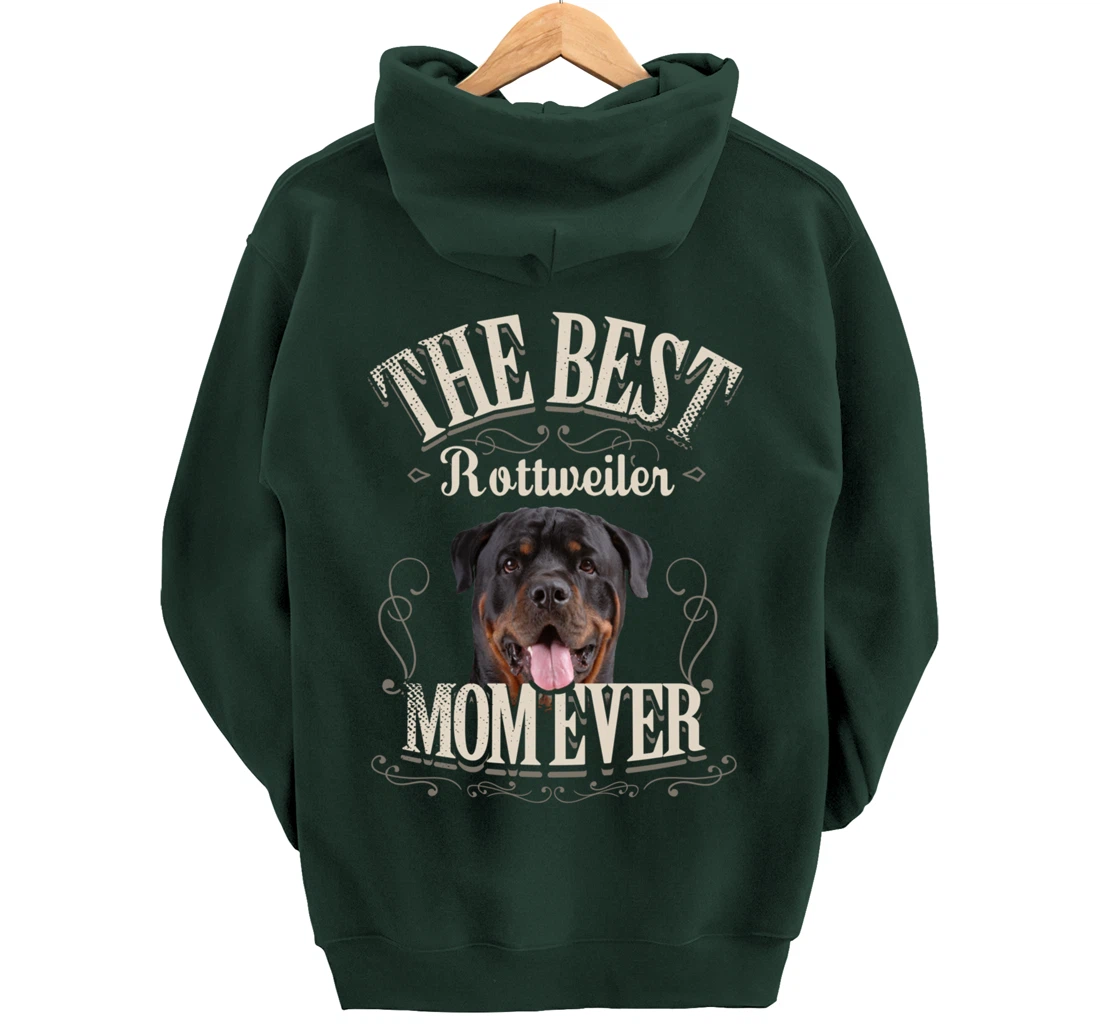 Funny Dog Lover Gifts for Women - Best Rottweiler Mom Ever Pullover Hoodie