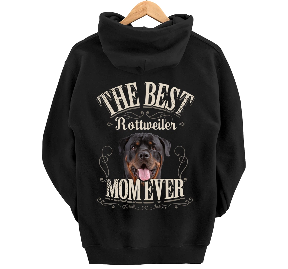 Funny Dog Lover Gifts for Women - Best Rottweiler Mom Ever Pullover Hoodie
