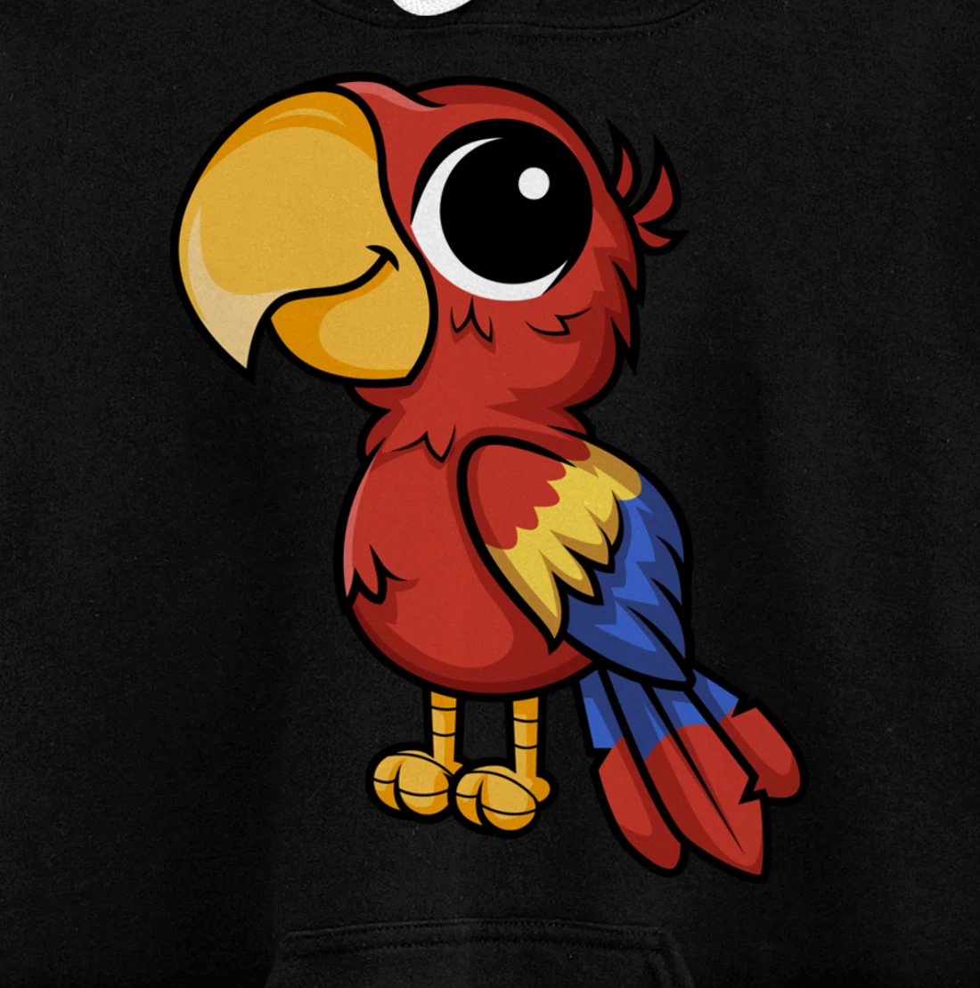 Macaw Parrot Anime Chibi Kawaii Japanese Funny Design Pullover Hoodie