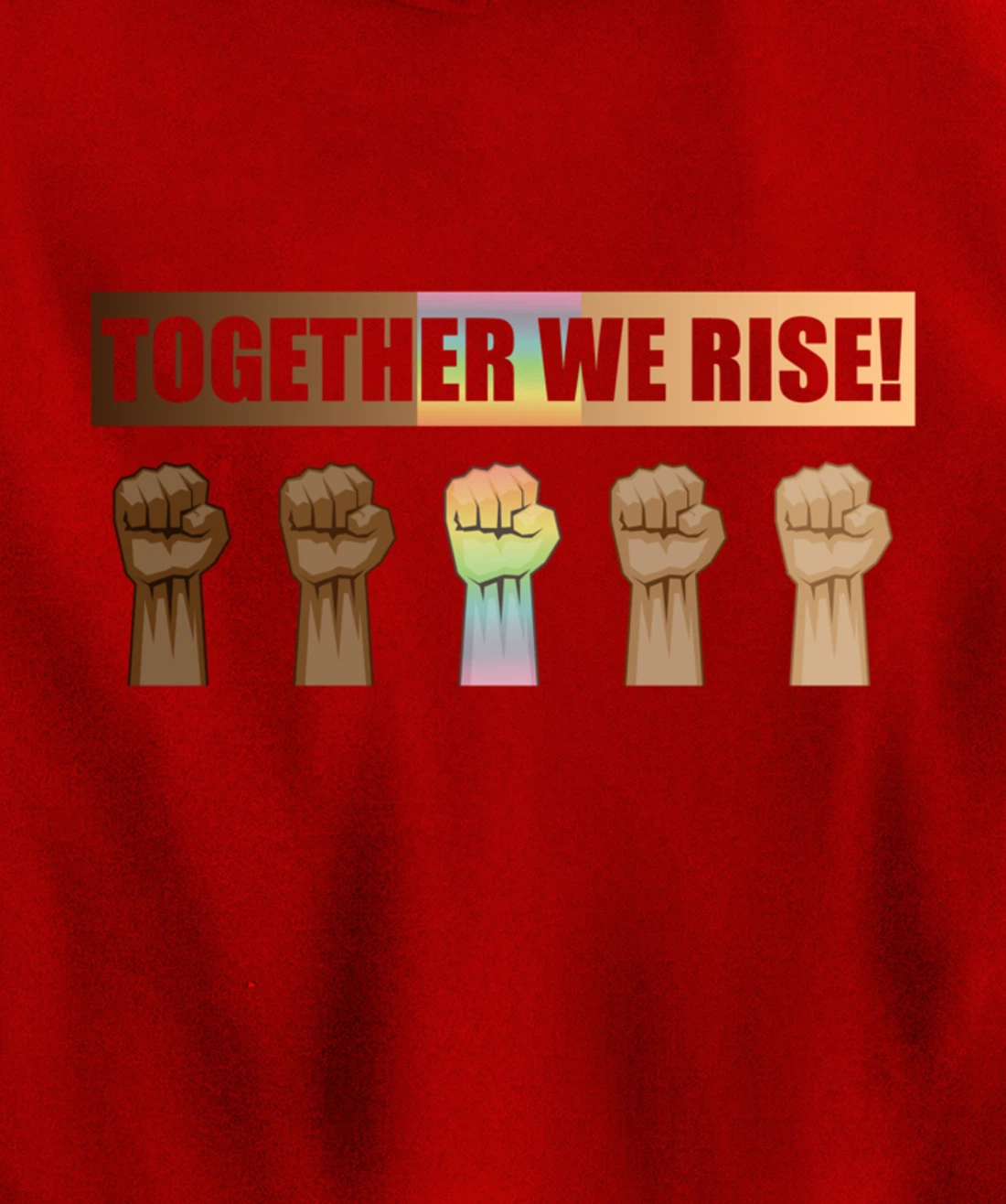 Together We Rise Black Lives Matter BLM Equality Pullover Hoodie