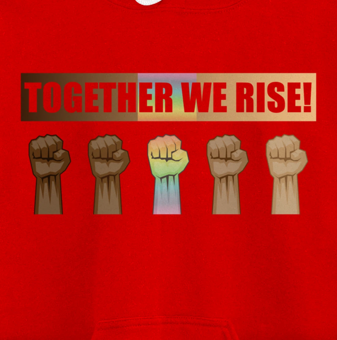 Together We Rise Black Lives Matter BLM Equality Pullover Hoodie