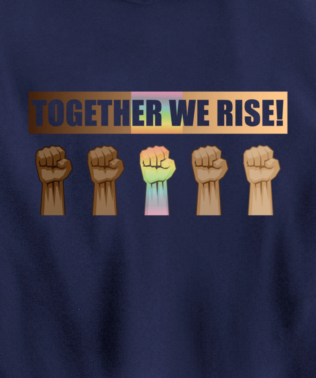 Together We Rise Black Lives Matter BLM Equality Pullover Hoodie