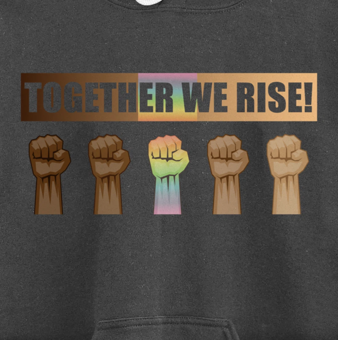 Together We Rise Black Lives Matter BLM Equality Pullover Hoodie