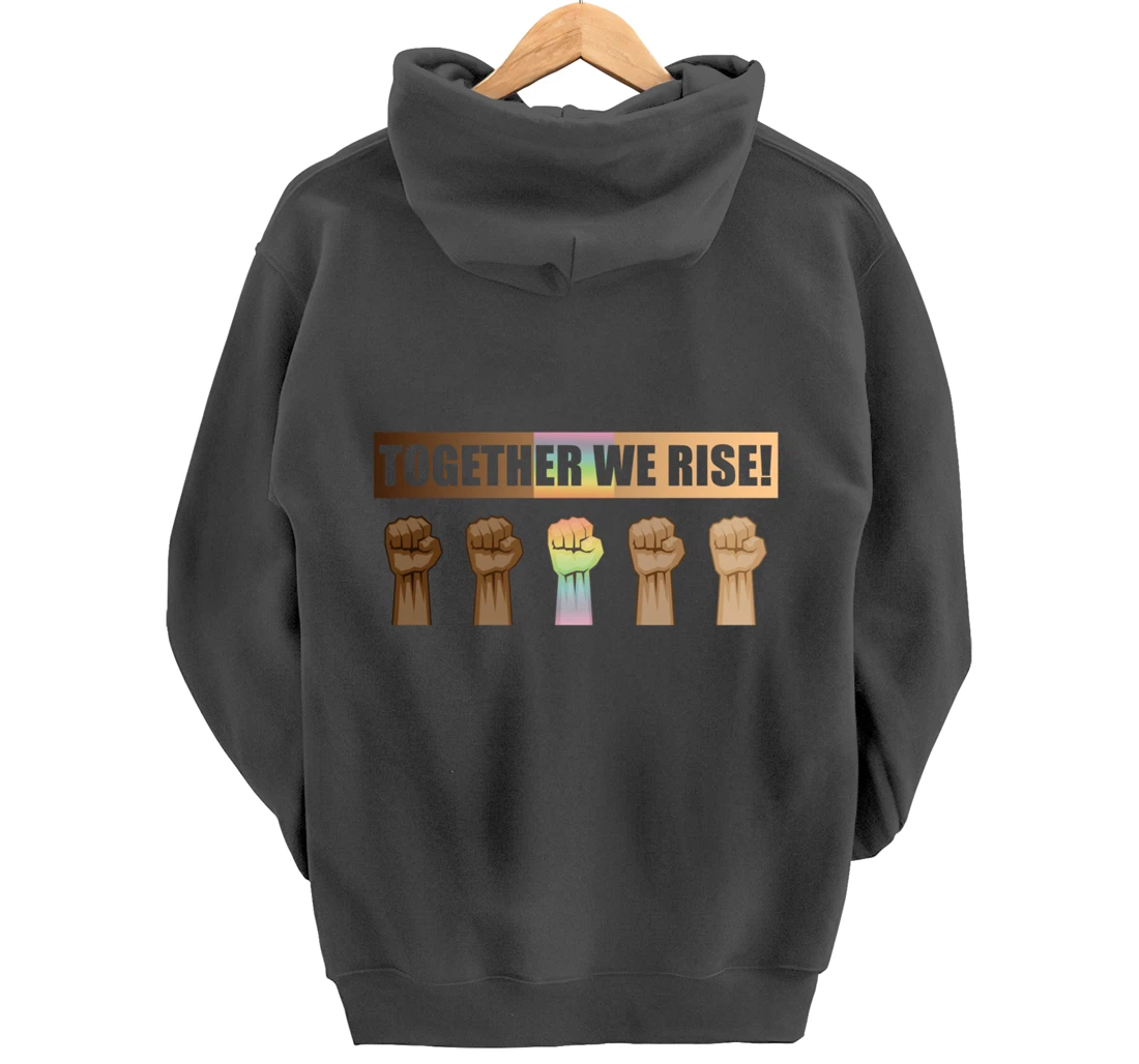 Together We Rise Black Lives Matter BLM Equality Pullover Hoodie